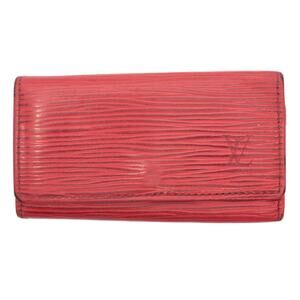 Authentic Louis Vuitton Red Epi Leather Multicles 4 Key Holder 1994 Spain